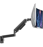 MOUNTUP Monitor Wall Mount for 49 45 43 40 35 32 27 24 Inch Screens, Heavy Duty Wall Monitor Moun...