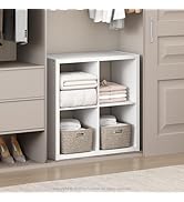 Furinno Cubic Closet Organizers and Storage, 4-Cube Closet Organizer, Open Shelf Closet Storage, ...