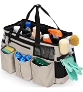 IBVIVIC Wearable Cleaning Caddy Bag for Cleaning Supplies,Large Capacity Cleaning Organizer White