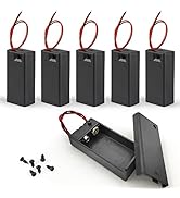 VWEICYY 6PCS 9V Battery Holder,9V Battery Holder with Switch,9 Volt Battery Holder with Leads,Wid...
