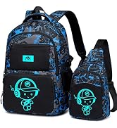 Bluboon Kids Backpack Boys Camo Bookbag Teens Elementary School Bag Daypack Travel Back Pack Midd...