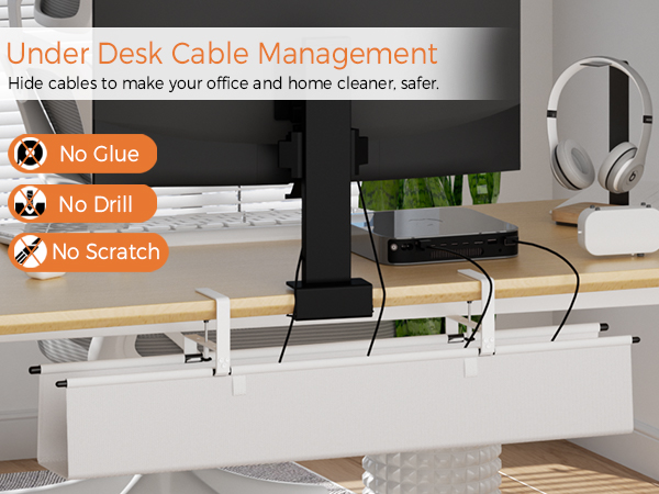 under desk cable management tray cord hider desk wire organizer under desk cord management