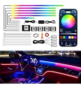 Dreamcolor Acrylic Interior Car LED Strip Lights, 18 in 1 Ambient Lighting Kit with Wireless APP,...