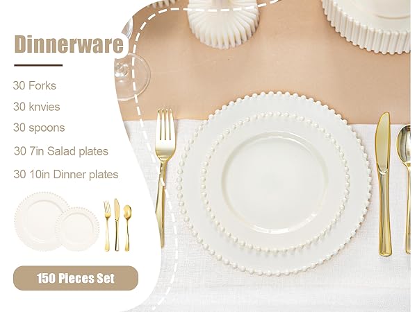 ivory plastic party plate 2-2