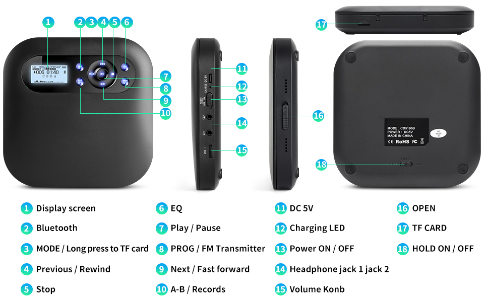 cd player with speakers