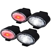 Running &amp; Bike Tail Lights 4 Pack, USB Rechargeable LED Safety Lights, IP44 Waterproof 3 Modes 65...