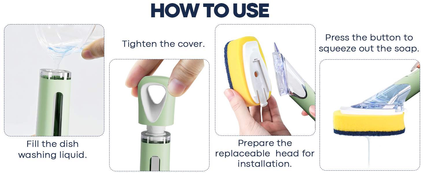 soap dispensing scrub brush