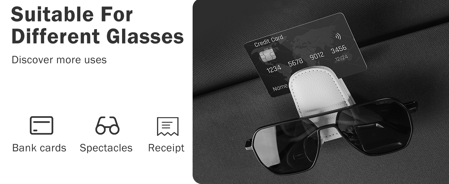 Sunglass Holder for Car Visor