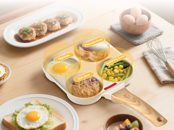 4 Hole Egg Frying Pan For Breakfast