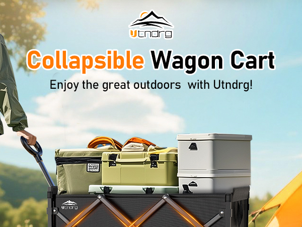 wagon cart with wheels foldable