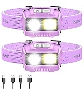 Blukar LED Headlamp Rechargeable,2000L High Lumen Super Bright Dimmable Headlight Flashlight with...