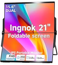 Ingnok Portable Monitor for Laptop,15.6'' 1080P, with Magnetic Case