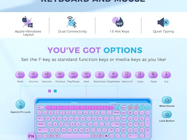 cute wireless keyboard mouse bluetooth keyboard and mouse for ipad keyboard mouse with number pad