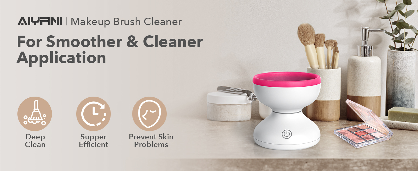 ALYFINI makeup brush cleaner machine for smoother and cleaner application