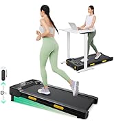 UREVO Walking Pad with Incline, Treadmills for Home with Dual Shock Absorbing, Under Desk Treadmi...