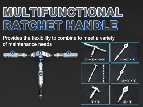 24 in 1 magnetic ratchet screwdriver set