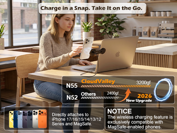 Charge in a Snap. Take It on the Go.