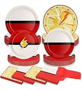 Cartoon Animation Birthday Party Supplies | 200pcs | 50 7inch Dessert Plates | 50 9inch Disposabl...