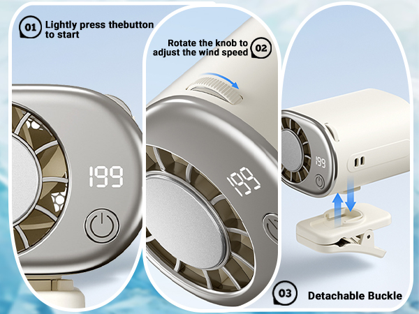 2026 Mini Portable Car Clip on Air Conditioner Fan