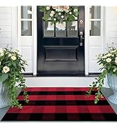 OLANLY Buffalo Plaid Rug 2'4