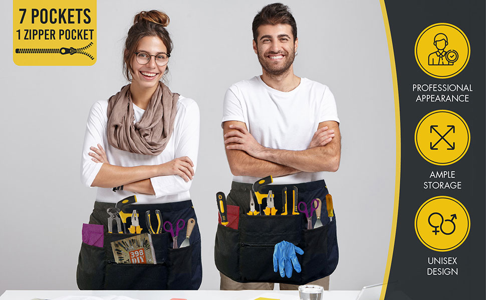 Apron with Zipper Pocket