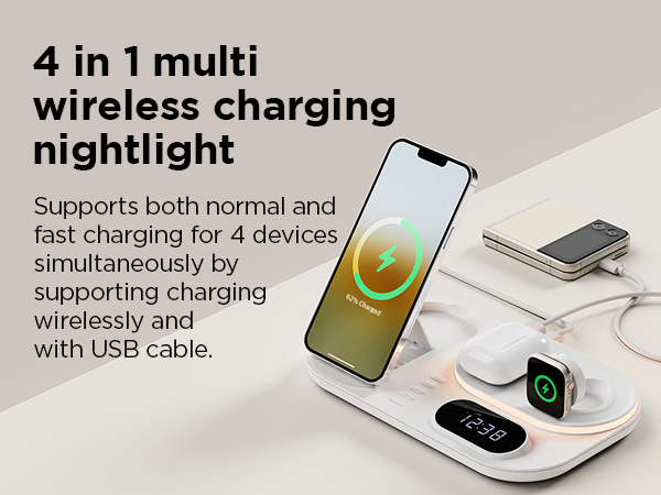 4 in 1 wireless charging