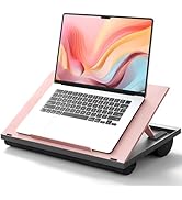 Adjustable Lap Desk - with Angles &amp; Dual Cushions Pink Laptop Stand for Car