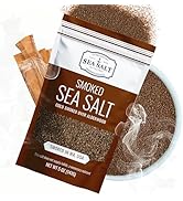 Fine Grain Cold Smoked Sea Salt Over Alderwood, Unrefined Fine Smoky Flavored Kosher Salt for Gri...