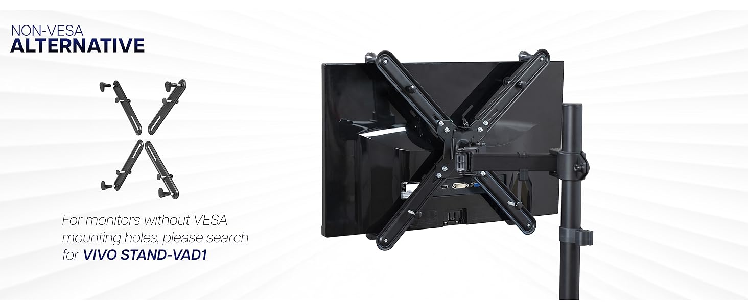 dual monitor mount adjustable desk stand clamp grommet tilt swivel rotate ergonomic setup