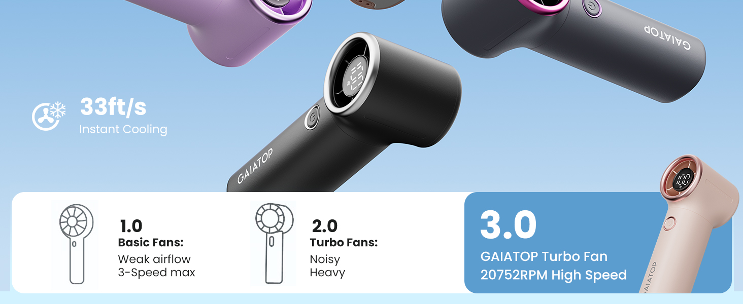 portable fan handheld mini fan small size power wind 15h max cooling time for family friend outdoor