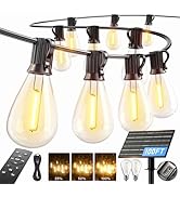 Sikitul 100FT Solar String Lights Outdoor Waterproof, 35+1 LED Solar Powered Lights with Remote C...