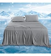 DOWNCOOL Cooling Sheets Queen, Cooling Bed Sheets for Hot Sleepers and Night Sweats, Q-Max>0.4, 4...