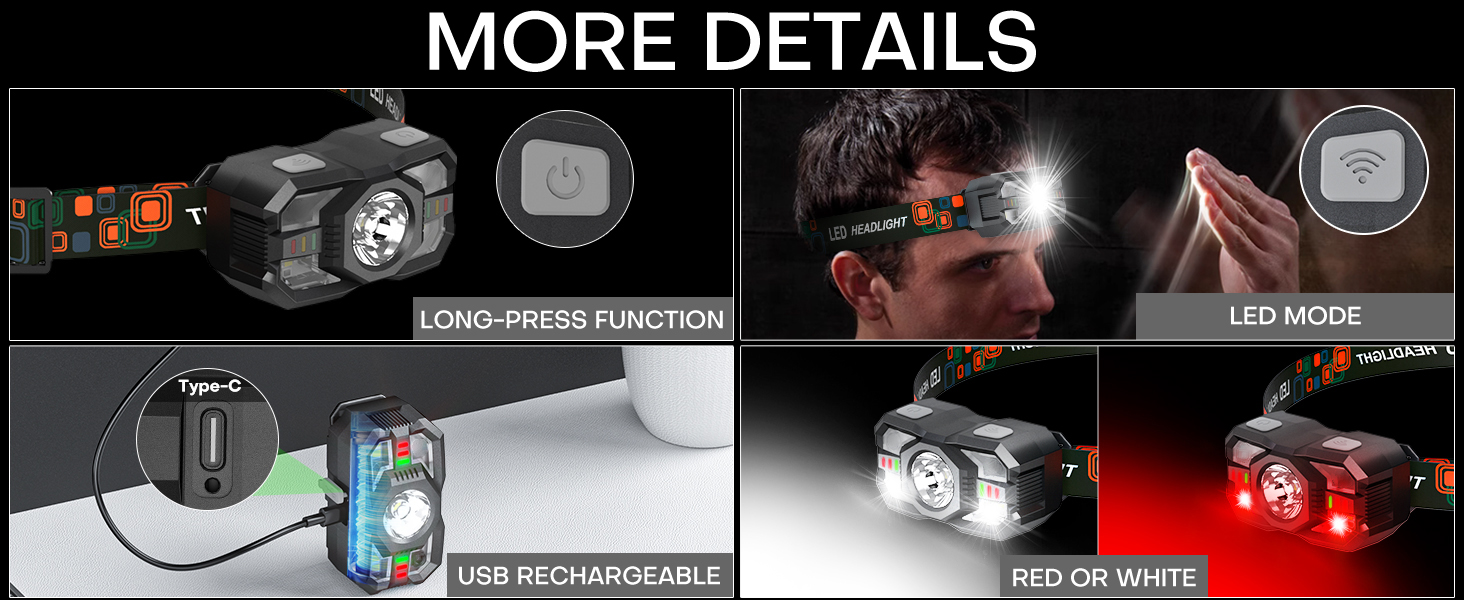 head lamps led rechargeable