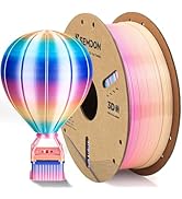 SEMDON PLA Filament 1.75mm, Silk PLA Filament Sweet Cream Rainbow Color, High Speed 3D Printer Fi...