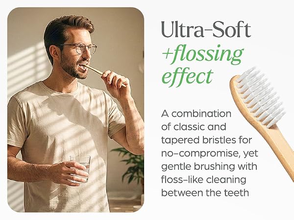 Flossing toothbrush