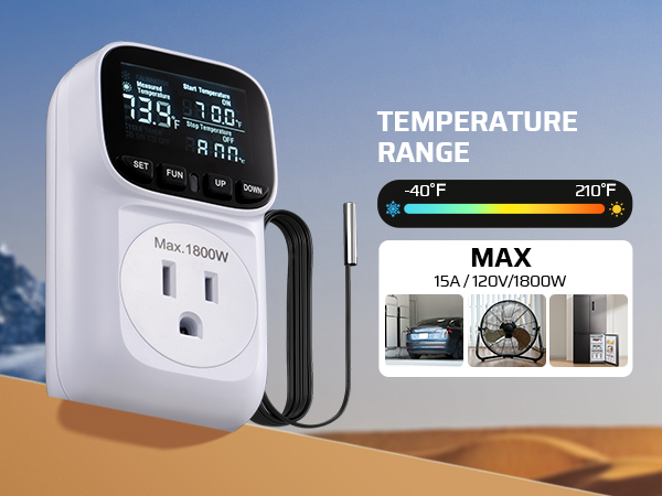 Digital Temperature Controller Thermostat Outlet