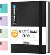 Sooez 72 Pocket Binder with Plastic Sleeves &amp; Elastic Band, Large Capacity 8.5x11 Presentation Bo...