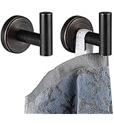 JQK Bathroom Towel Hook Oil Rubbed Bronze, 304 Stainless Steel 0.8mm Coat Robe Clothes Hook for B...