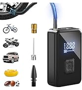 Tire Inflator Portable Mini Air Compressor 150PSI Smart Air Pump for Car Tires with Digital Press...