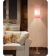GOEBLESON Floor Lamp, Pole with Foot Switch, Modern Standing Lamp Lampshade, Minimalist Freestand...