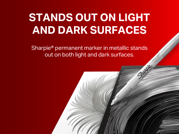 sharpie metallic marker stand out light dark surfaces artist silver gold bronze mark artist teacher
