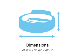 Intex 9.75 x 6.3 Foot Rainbow Slide Inflatable Pool and Water Slide Ring Center