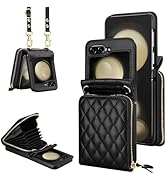 Vofolen Case for Samsung Galaxy Z Flip 5 with Card Holder, Crossbody 8-Card Slots Wallet Case wit...