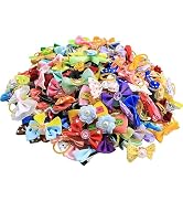 IVIA PET 200 Pcs Dog Hair Bows, 100 Pairs Metal Clip Dog Bowknot with Pearls &amp; Flowers for Groome...