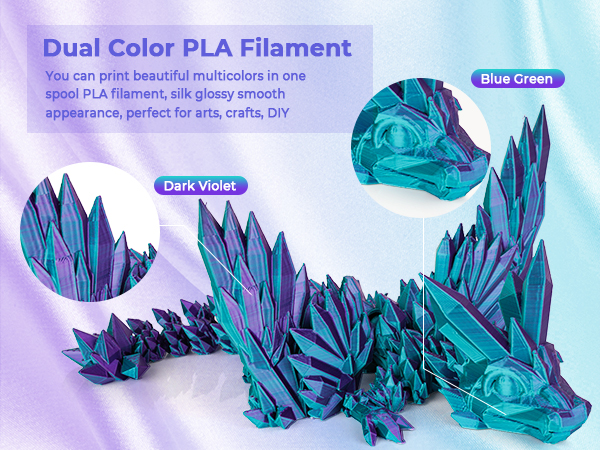 3D Printer Filament, PLA Filament 1.75mm Dual Color Filament