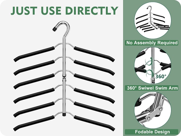 multiple hangers in one, closet organizers and storage, stainless steel shirt hangers
