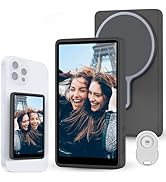 Rear Camera Monitor for iPhone/Android, Portable Phone Vlog Selfie Monitor Screen with Remote Con...