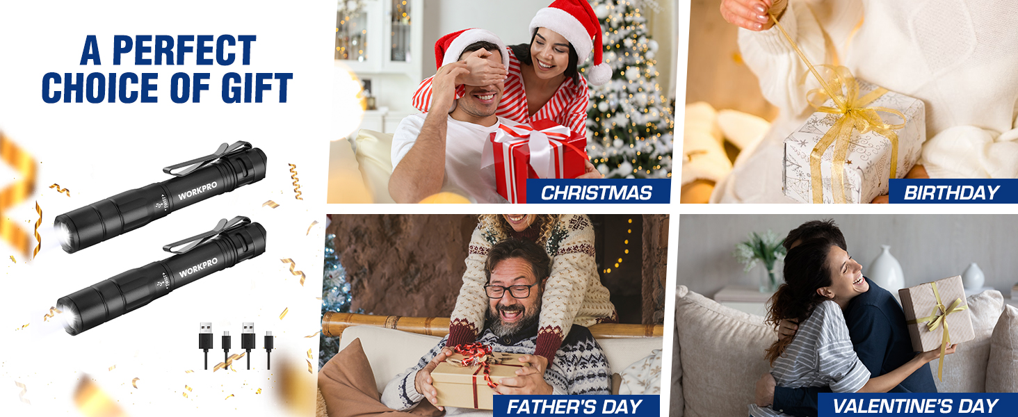 WORKPRO Rechargeable Mini Flashlight