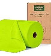 CHAUNCEY HOME Roll of Microfiber Cleaning Cloth –100 Pack, Tear Away Microfiber Towels, Reusable,...