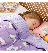 Uttermara Weighted Blanket 3 lbs, Ultra Cozy Minky Weighted Blankets with Cartoon Patterns, Heavy...